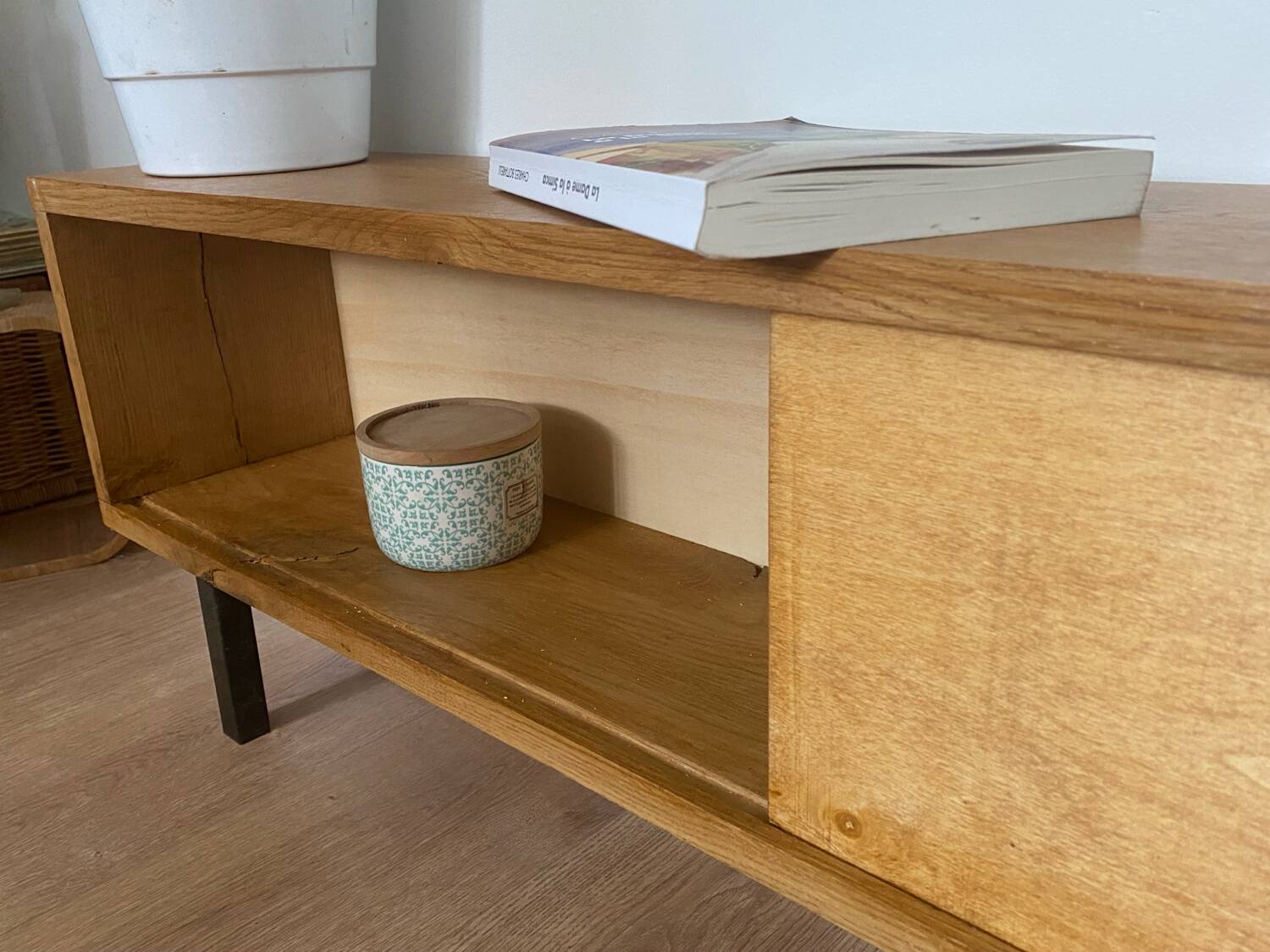 Light oak solid wood sideboard