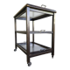 30s Art Deco Bar Cart / Serving Trolley with Removable Glass Trays