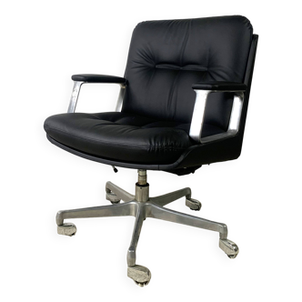 Office Chair In Leatherette On Wheels By Vaghi, Italy, 1960s