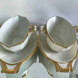 "Schlaggenwald" Czechoslovakia Art Deco gold trim on white set of 2 saucers