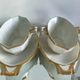 "Schlaggenwald" Czechoslovakia Art Deco gold trim on white set of 2 saucers