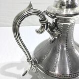 Silver metal teapot