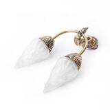 vintage duck brass wall light, brass torch light, flame globe, lighting, decoration