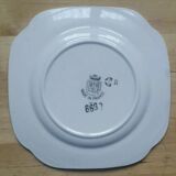 Pair of plates Flowers Saint Amand