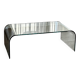 Table basse sculpturale en verre courbé 12 mm – design minimaliste