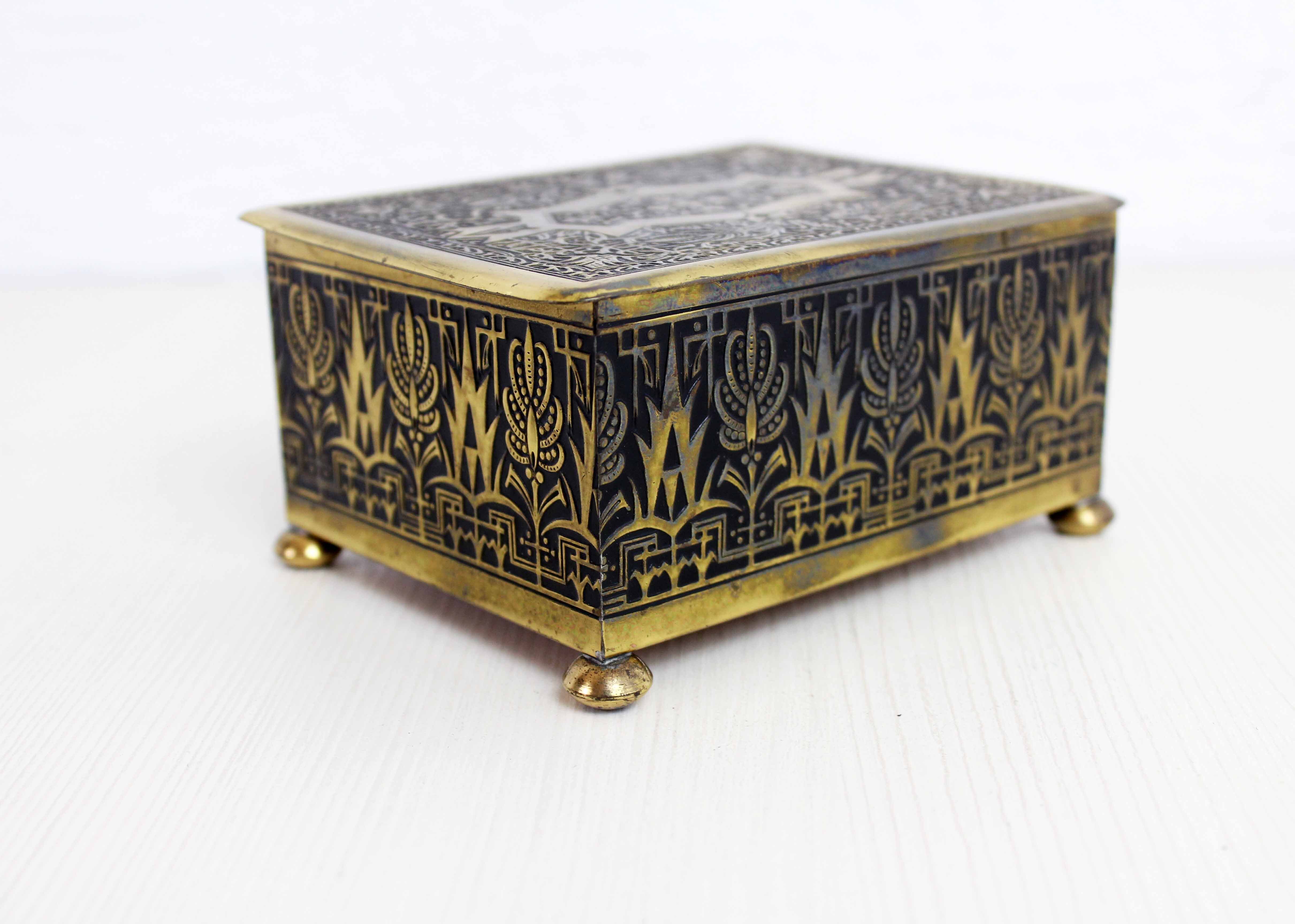 Brass Art Deco box