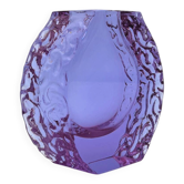 Murano Vase Alexandrite Mandruzzato Neodymium Brutalist Bark 13.5