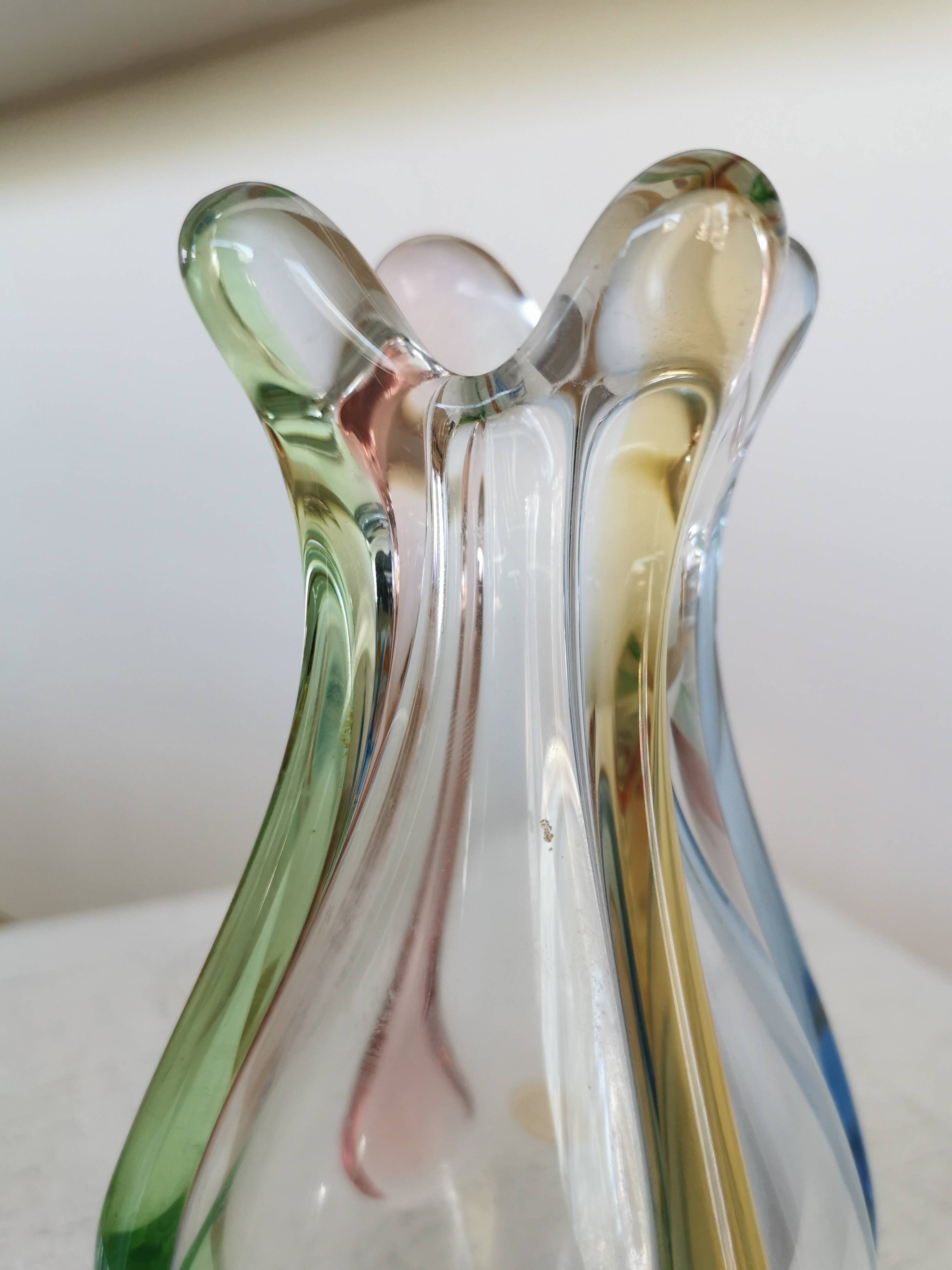 Vintage Art Glass Vase: Hanna Machanovska Mstisov Glassworks, Czechoslovaki