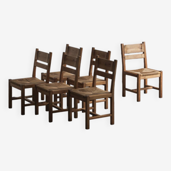 Set of 6 dining chairs by Tage Poulsen, Denmark, 1970s