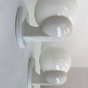 Pair of Bauhaus Wall Lamps in Porcelain and Glass - Design - 1930s