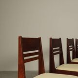 Set of 4 Dutch Hague School oak dining chairs, 1925-1935