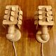 Pair of scandinavian design wall lights 1960.