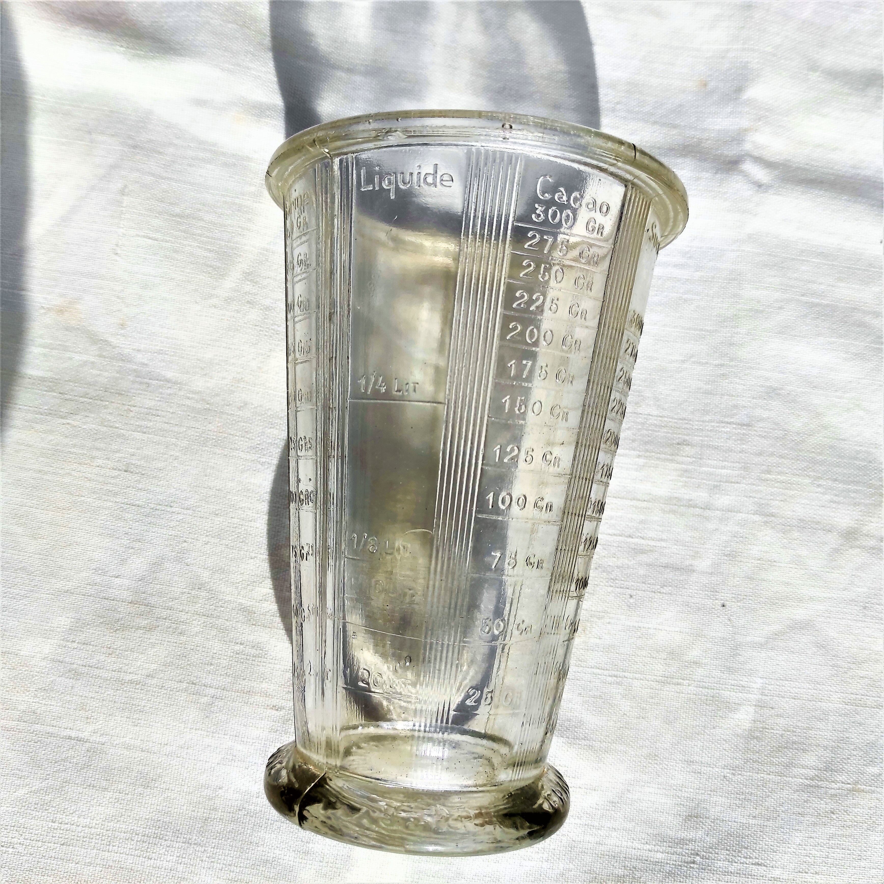 Verre doseur mougin en verre vintage verre mesureur 1950 made in france
