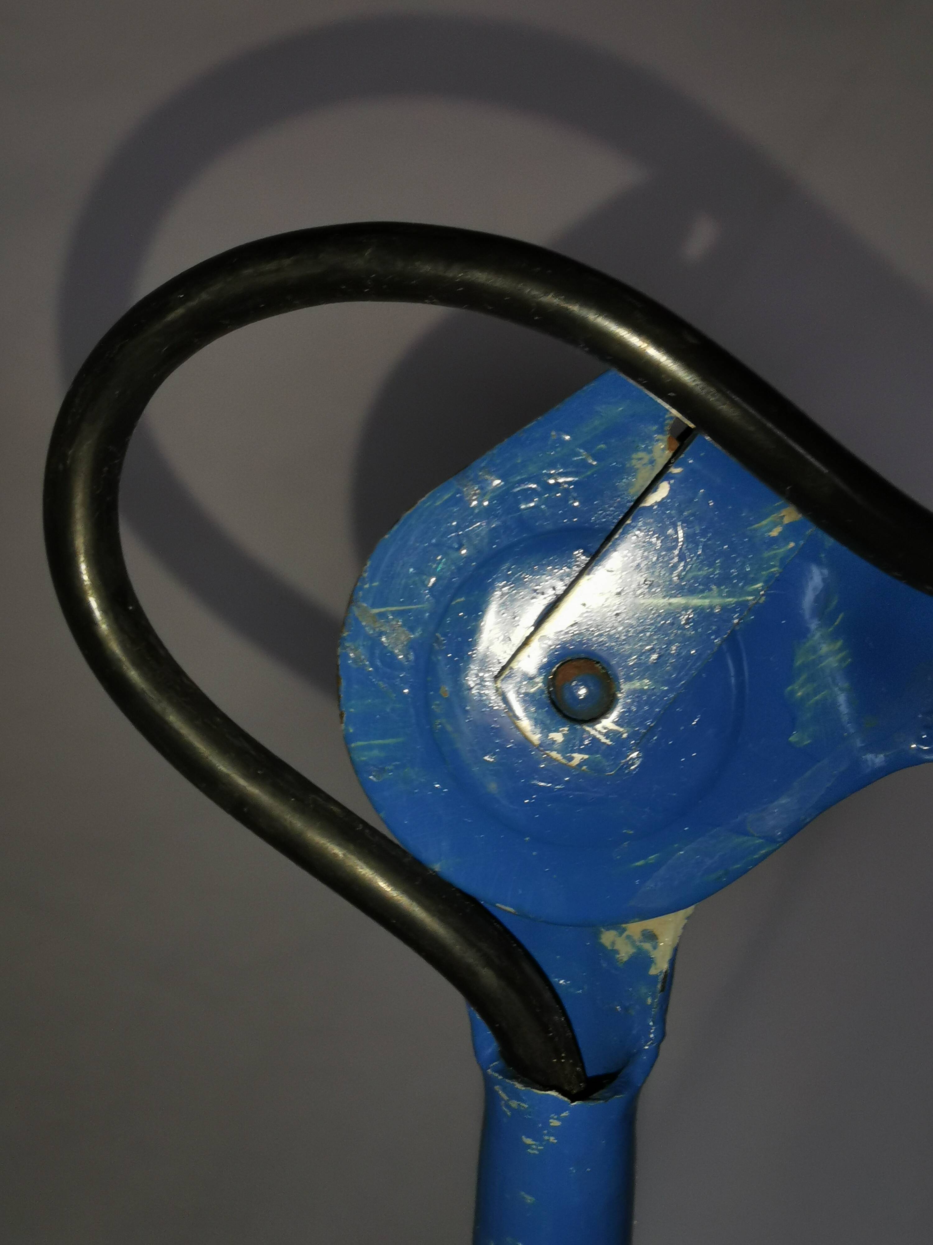 RAVEL articulated lamp, model 205 blue, Bernard Albin Gras, Clamart, France, 1932