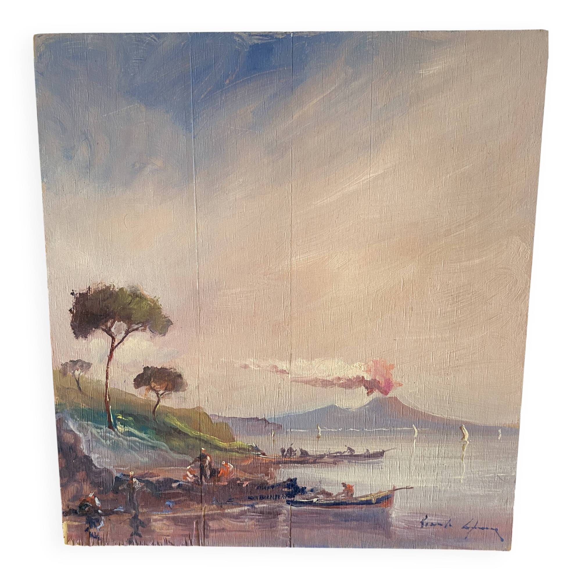 Oil painting "Sicilian beach"