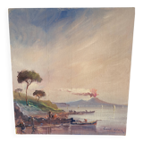 Oil painting "Sicilian beach"