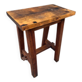 Vintage wooden farm stool