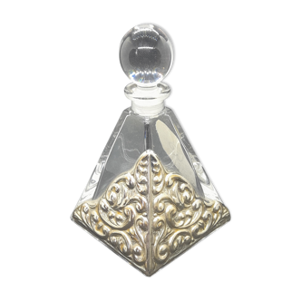 Bouteille en cristal et argent