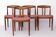 Set of 4 Bramin Teak Dining Chairs – Denmark 1960s – Pink Upholstery