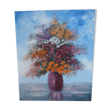 Multicolored bouquet, signed gebel