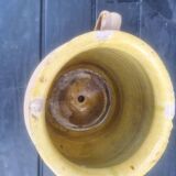 Antique glazed terracotta grease pot