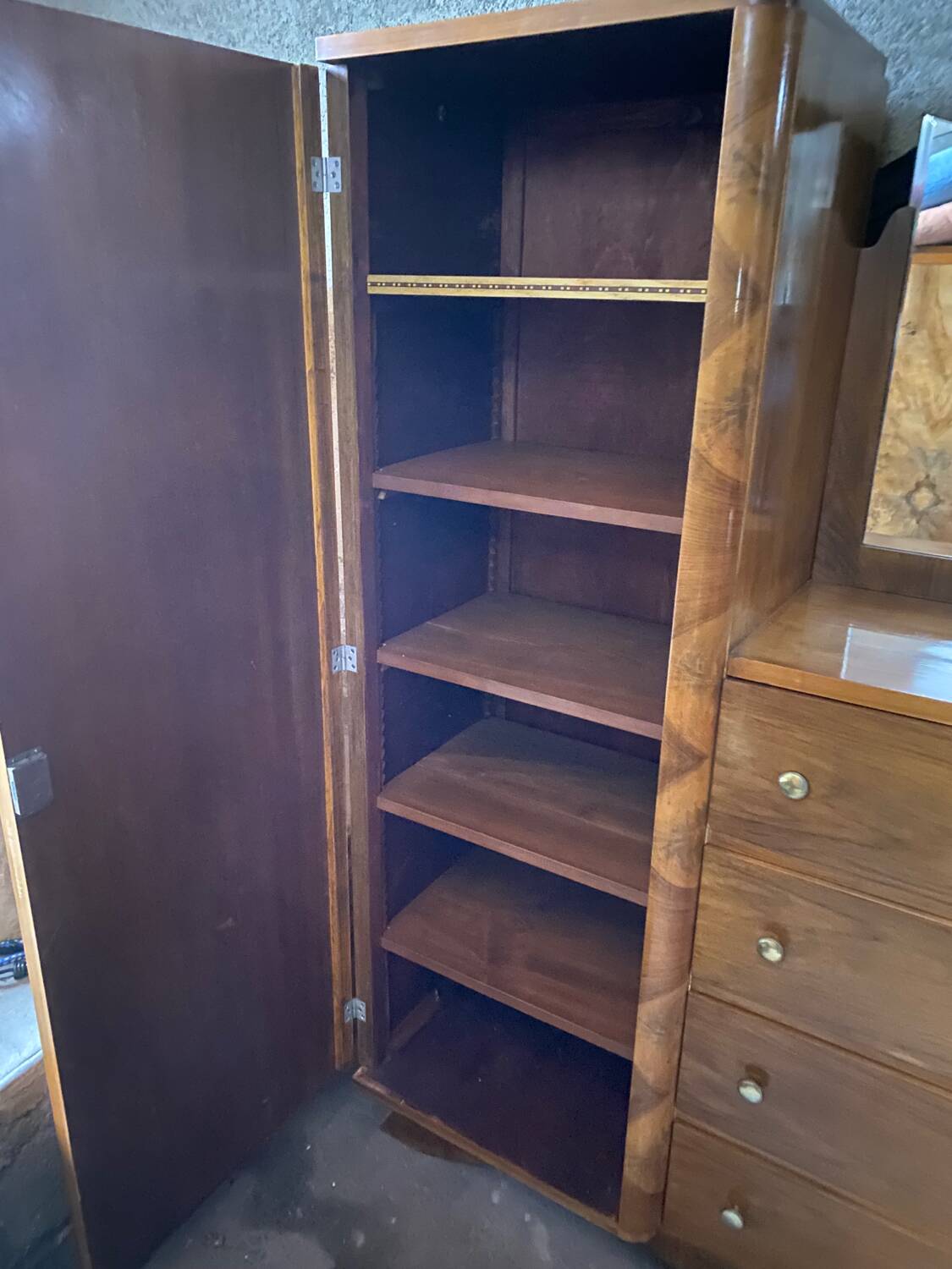 Vintage asymmetrical wardrobe