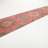 3x13 Red & Pink Vintage Runner Rug, 91x399Cm
