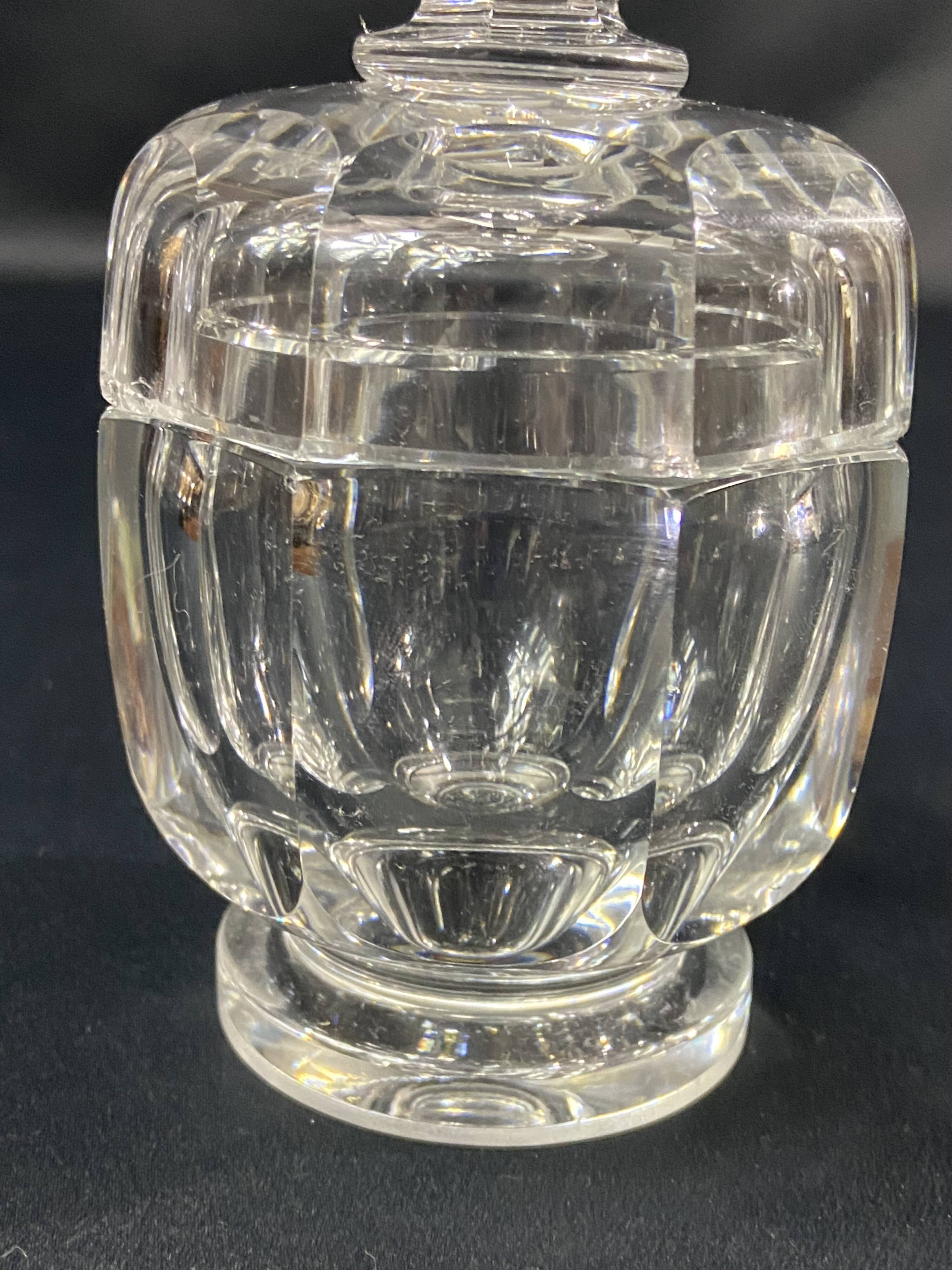 Baccarat crystal covered pot, Malmaison model