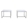 Pair of Carrara marble & chrome coffee or side tables, 1970s