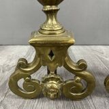 Exceptional Louis XVI Style Bronze Andirons, 19th Century