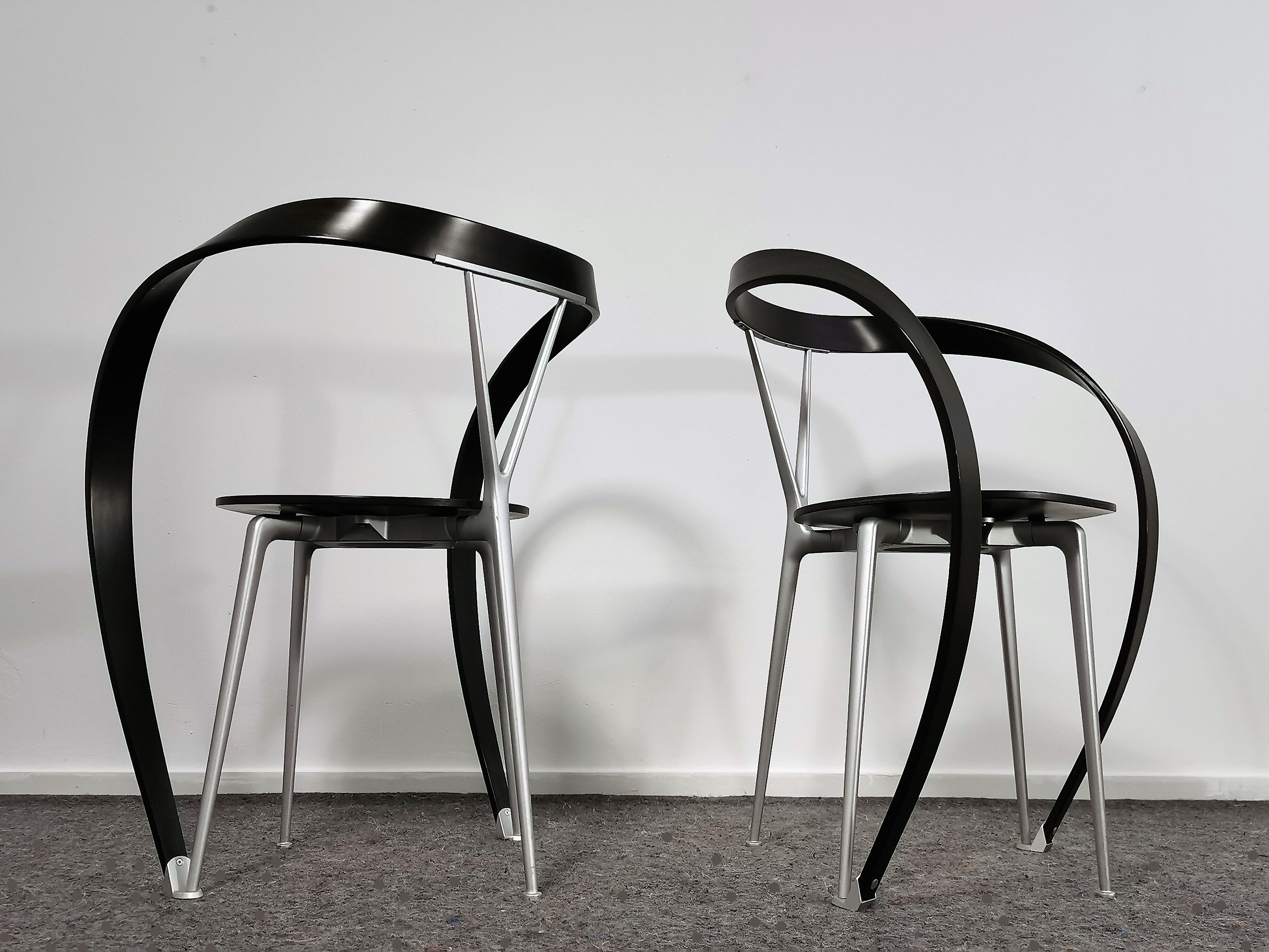 Paire de chaises Andrea Branzi 'Revers' par Cassina Italie 1990