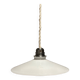 Smooth white opaline pendant light