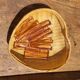 Ten pink glass knife holders