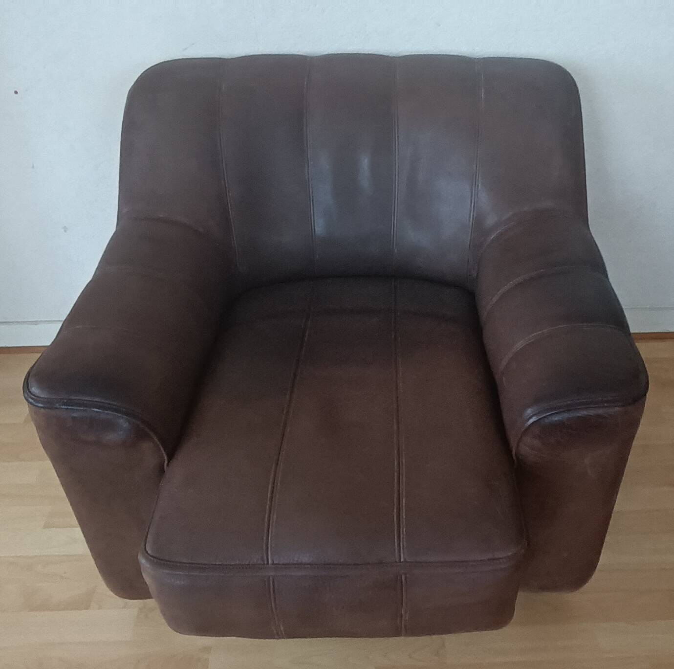 Swiss club chair by Sede Designer Leather Model DS44 1970s