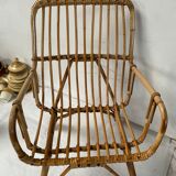 Chaise d’enfant en rotin vintage