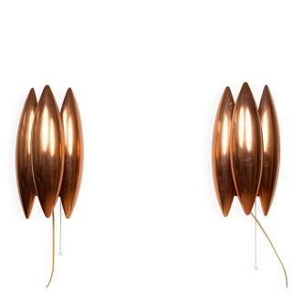 Pair of 2 Danish vintage wall lamps Kastor by Jo Hammerborg, Fog og Morup