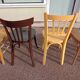 Set of 8 wooden bistro chairs bar mismatched