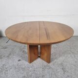 Elm dining table by Luigi Gorgoni from the 80s