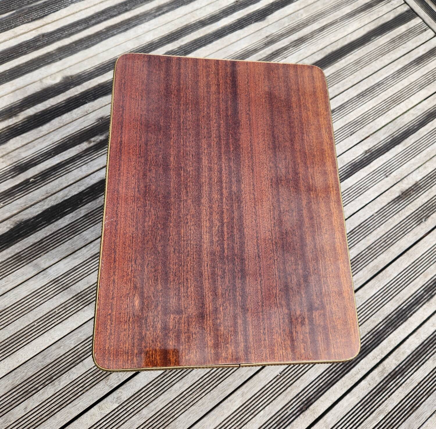 Formica and brass coffee table