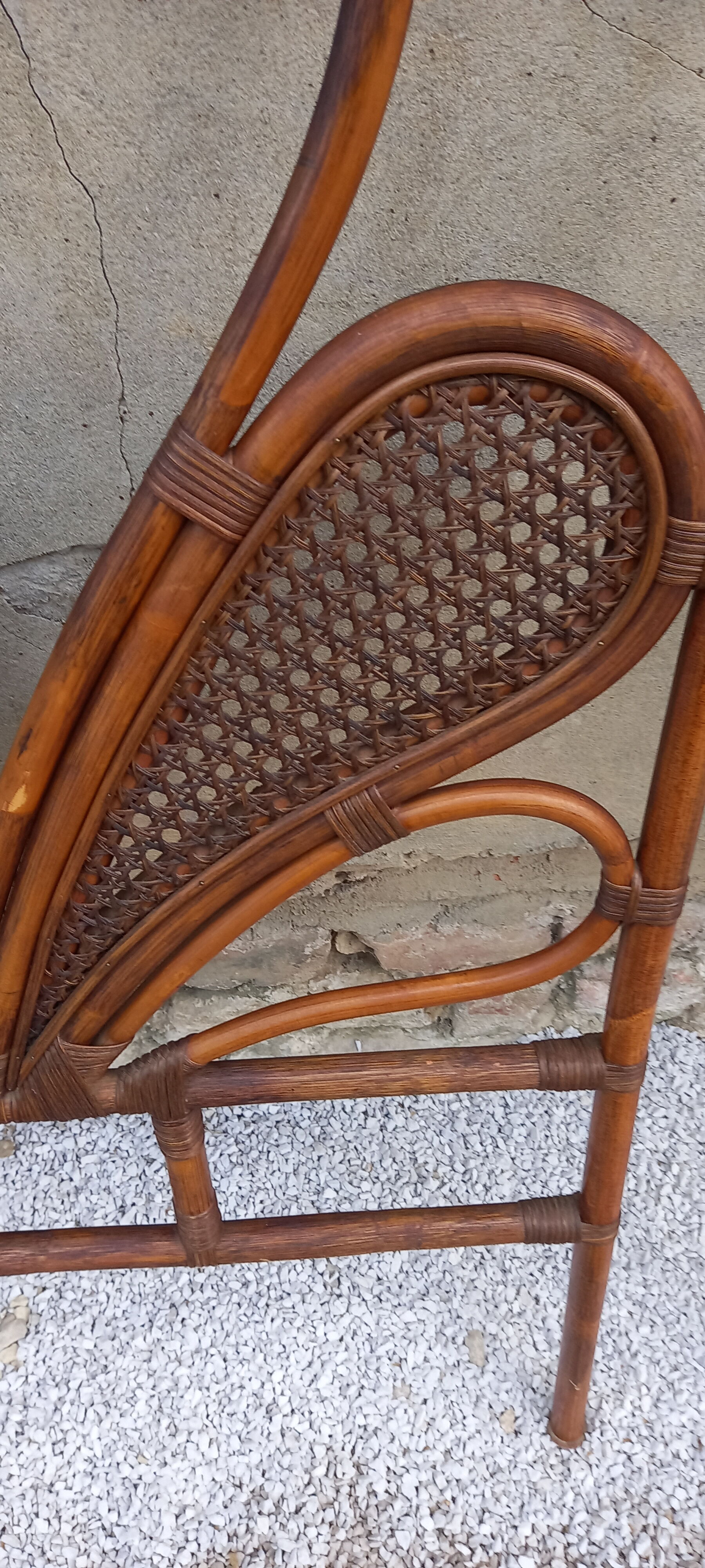 Pair of headboard 1 place in rattan and cannage