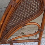 Pair of headboard 1 place in rattan and cannage