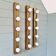 Set of three wall sconces in solid brass, 1970s-80s.