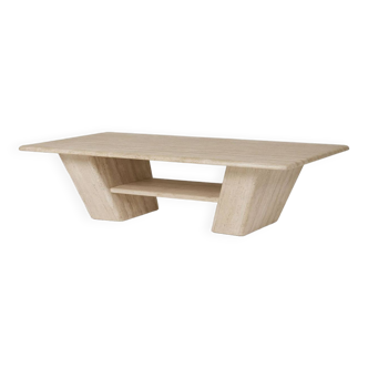 Travertine coffee table