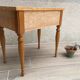 Formica and vintage wood bedside table