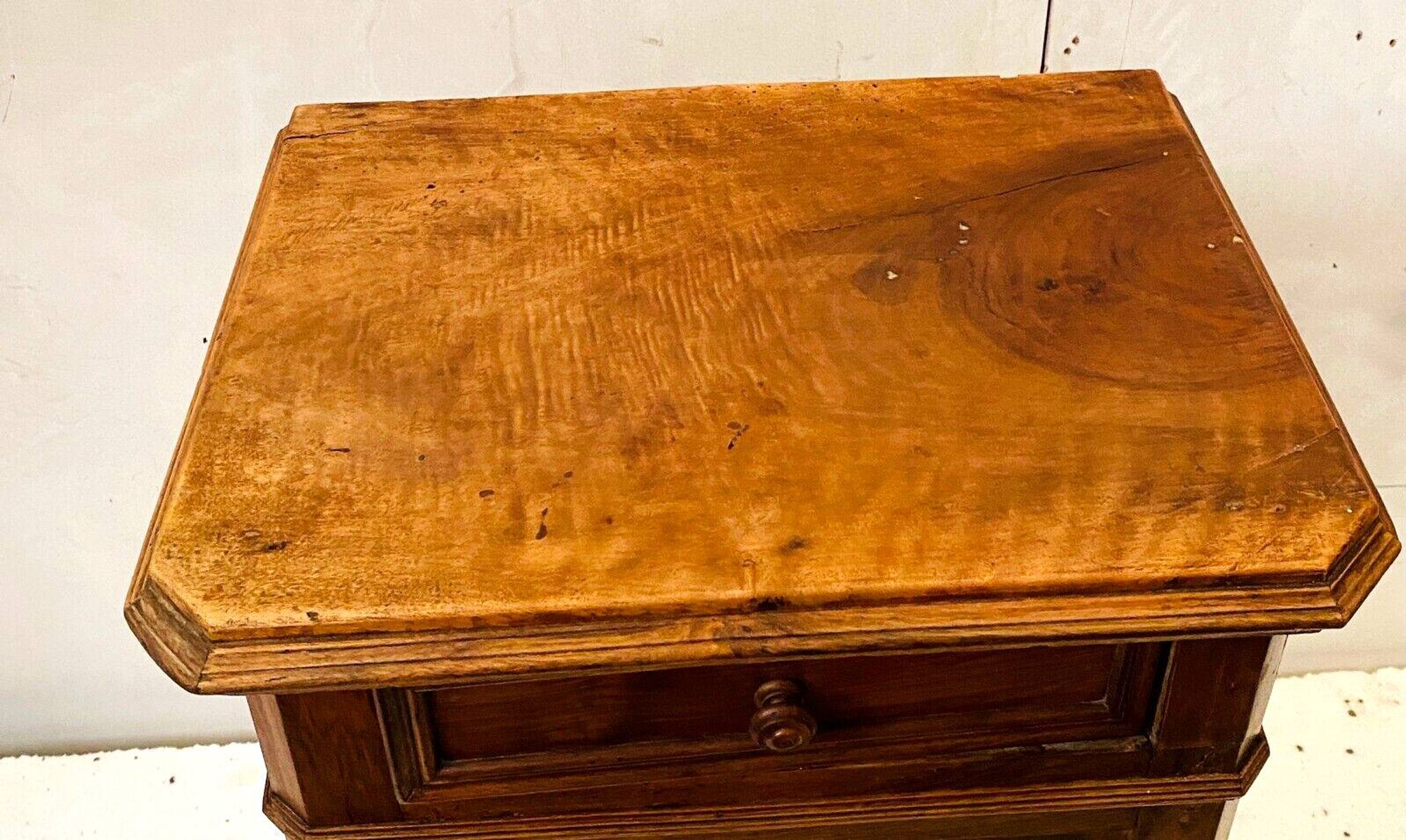Louis Philippe bedside table in 19th century walnut