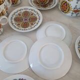Vintage retro pattern coffee tea set