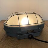 Grey Industrial Cast Iron Wall Lamp from Elektrosvit, 1960s