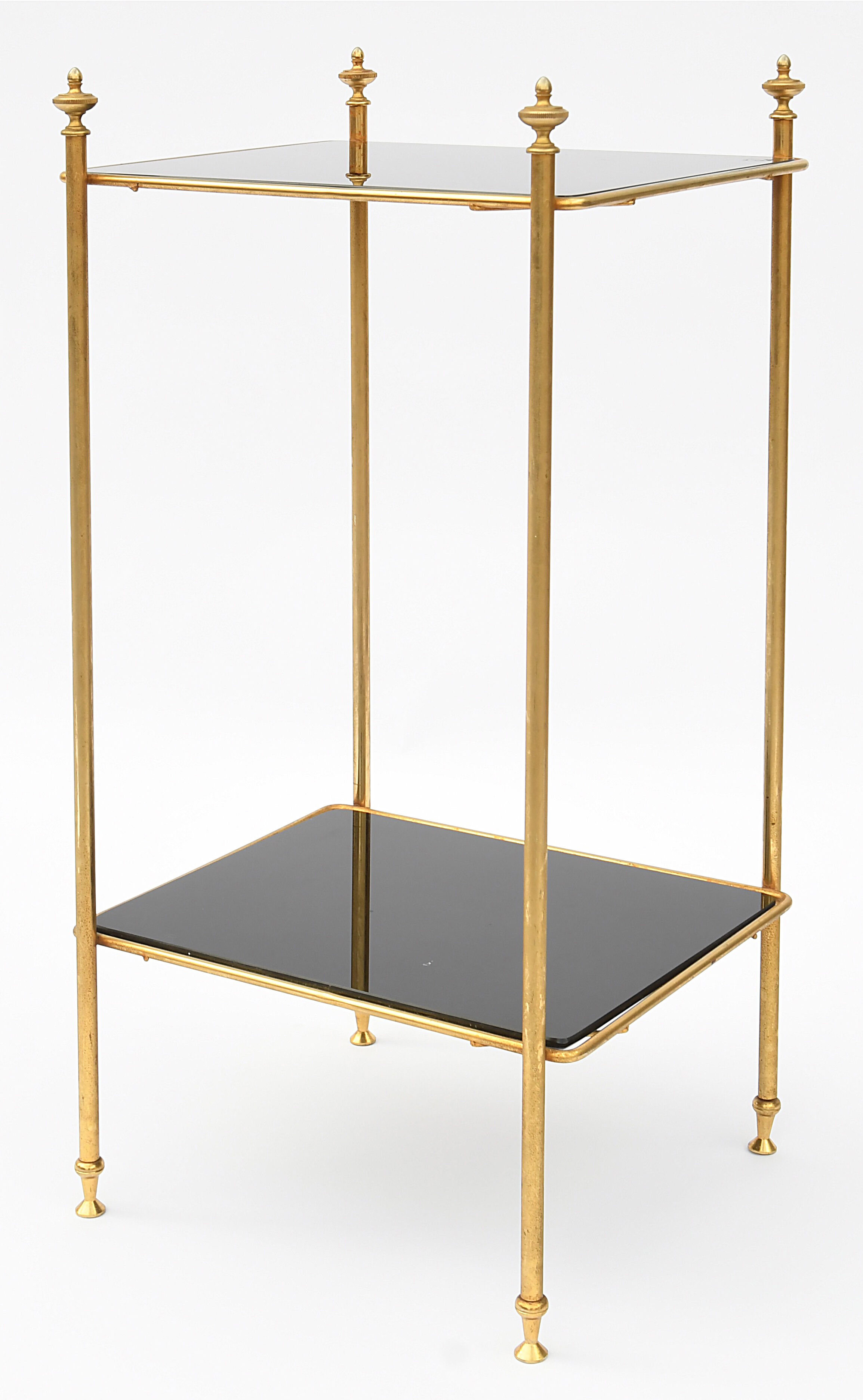 Golden brass and glass harness