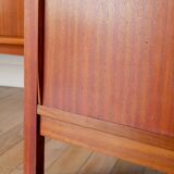 Teak and glass display cabinet, stamped "Seigneur", Scandinavian design, 1960