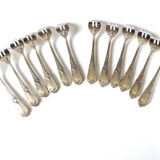 12 fourchettes à huitres en métal argenté